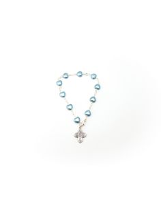 Pulsera Corazon 8X8 Azul Perla Arg