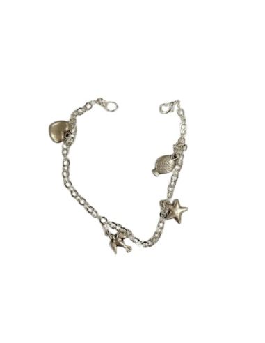 Pulsera Metal Corazon Spiritu Estrella  Y Pez