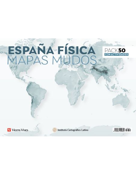Mapa Mudo España Fisica Vicens Vives|Libreriasalesiana