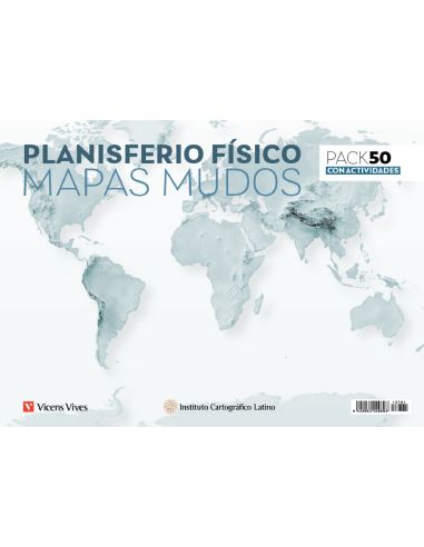 Mapa Mudo Planisferio Fisico Vicens Vives|Libreriasalesiana