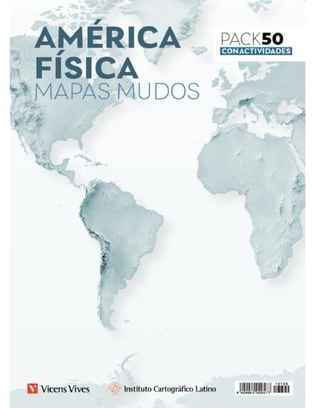 Mapa Mudo America Fisico Vicens Vives