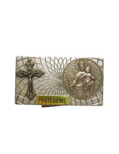 Placa Iman C/Cruz-Protegeme Auxiliadora