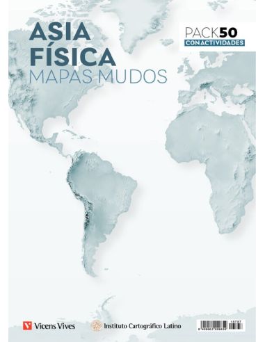Mapa Mudo Asia Fisico Vicens Vives