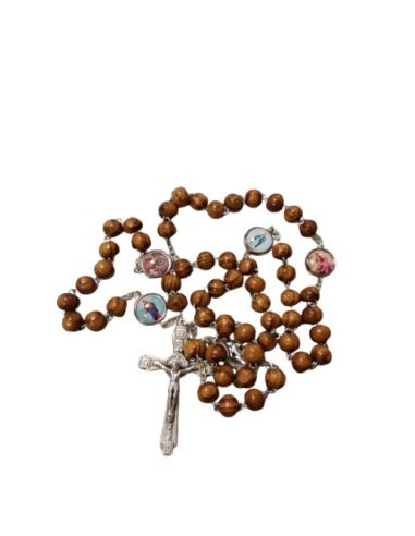 Rosario Madera Metal Milagrosa - Carmen - Pilar - Auxiliadora