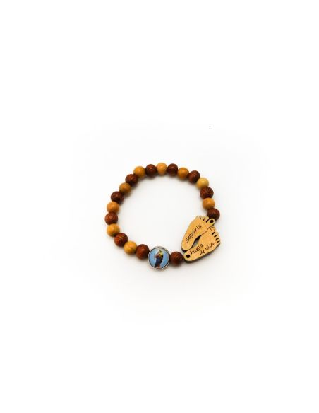 Brazalete Madera Pies  Auxiliadora