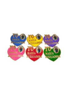Iman Metal Corazon Esmaltado Surtidos Auxiliadora