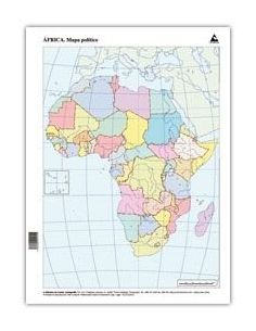 Mapa Mudo Color Africa Cumio