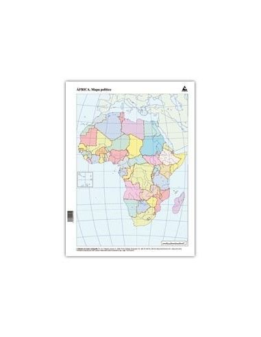 Mapa Mudo Color Africa Cumio|Libreriasalesiana