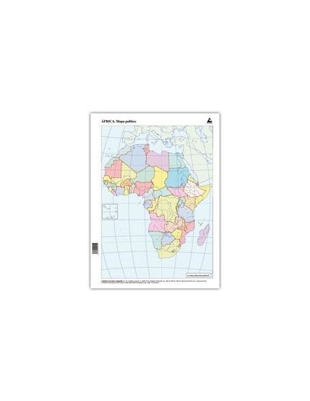 Mapa Mudo Color Africa Cumio|Libreriasalesiana