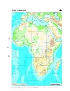 Mapa Mudo Color Africa Fisico Cumio