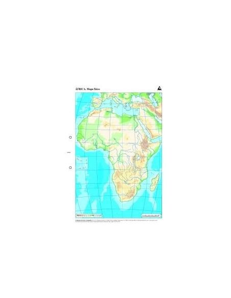 Mapa Mudo Color Africa Fisico Cumio|Libreriasalesiana