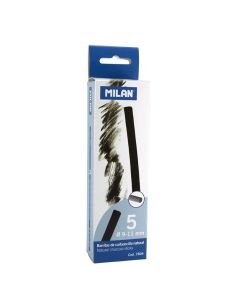 5 Barritas De Carboncillo Milan Natural Cilíndrico Ø 9-11 Mm