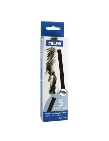 5 Barritas De Carboncillo Milan Natural Cilíndrico Ø 9-11 Mm