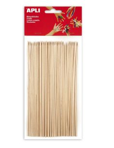 Bolsa 50 Uds Palo Redondo Madera Pincho 200 X 3 Mm.
