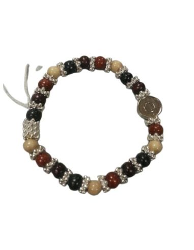 Brazalete Tonos De Madera/Metal Generica