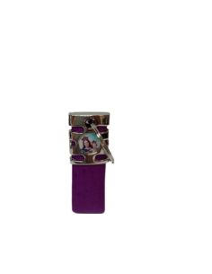 Llavero Metal/Piel Morado