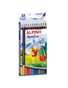 Estuche 12 Pinturas Alpino Acuarelables Aqualine