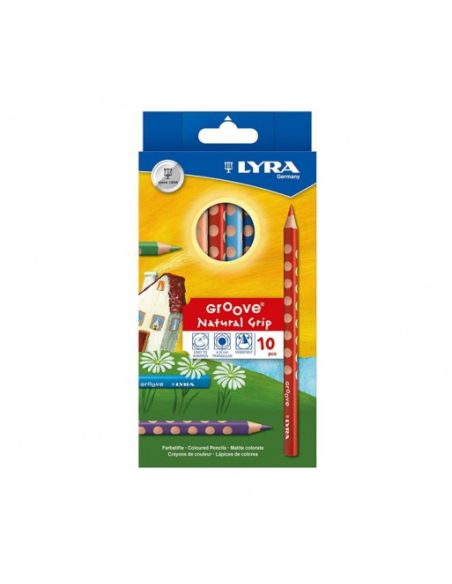 Lápices De Colores Lyra Groove Estuche 10