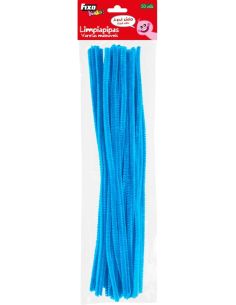Pack 50 Limpiapipas 30Cm X 6Mm Azul Cielo Fixo Kids