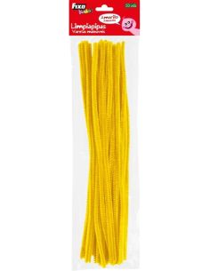 Pack 50 Limpiapipas 30Cm X 6Mm Amarillo Fixo Kids