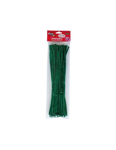 Pack 50 Limpiapipas 30Cm X 6Mm Verde Fixo Kids