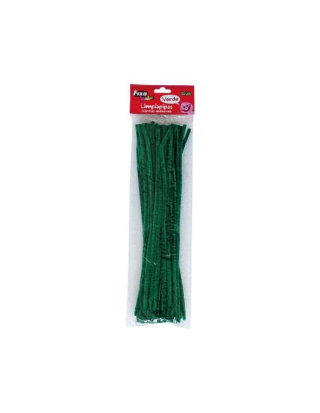 Pack 50 Limpiapipas 30Cm X 6Mm Verde Fixo Kids