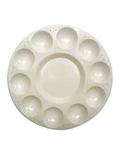 Paleta Plástico Artist Circular Con 10 Huecos Tamaño 17Cm