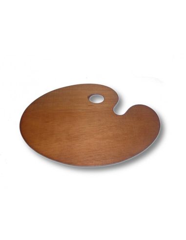 Paleta Madera Artist Ovalada Tamaño 30X40X0,05 Cm