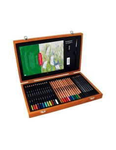 Estuche De Pintura Derwent Academy Madera Lápices De Colores 27 Piezas