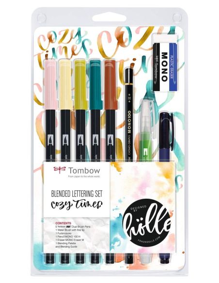 Set De Caligrafía Tombow Blended Lettering Cozy Times 9 Piezas