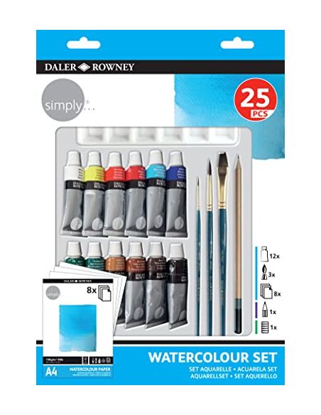 Pintura Acuarela Daler Rowney Simply Caja De 12 Colores Surtidos (Tubo De 12 Ml)