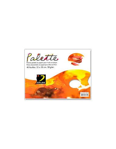 Paleta Papel Dalbe Desechable Din A4 40 Hojas 60 Gr