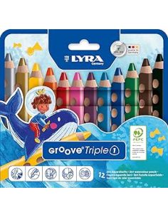 Lápiz Lyra Groove Tripleone Estuche 12 Uds