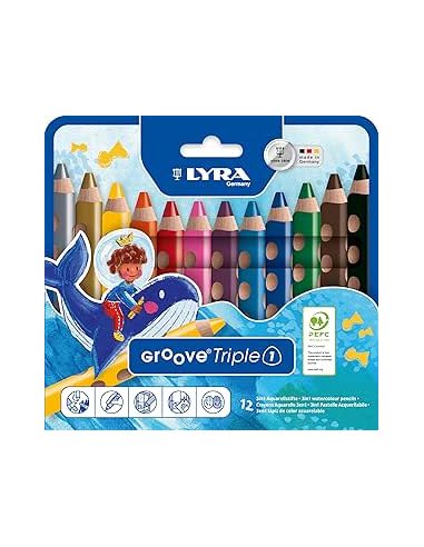 Lápiz Lyra Groove Tripleone Estuche 12 Uds