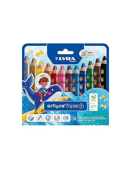 Lápiz Lyra Groove Tripleone Estuche 12 Uds