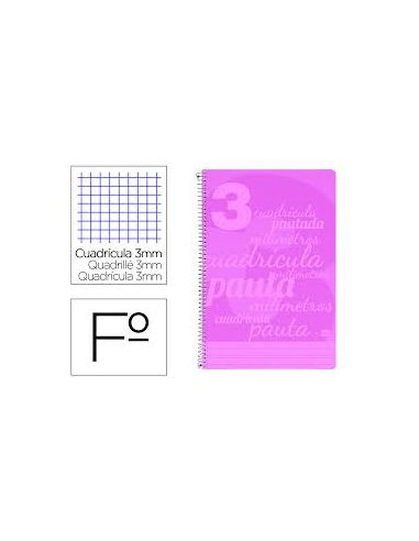 Libreta Folio Cuadricula 3 50 Hojas Con Margen 7O Gr (C. Surtidos)