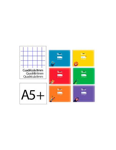 Cuaderno A5+ 30 Hojas Cuadricula 8