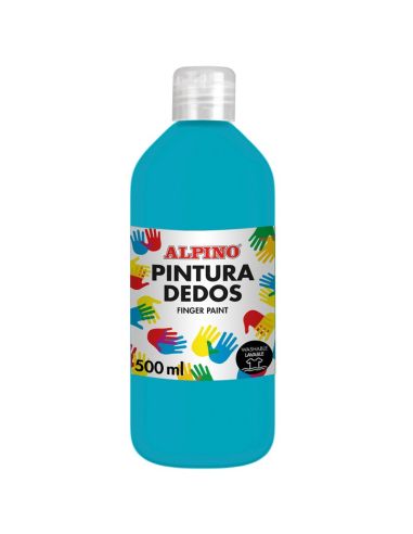 Pintura Dedos Alpino 250Ml Azul Cyan
