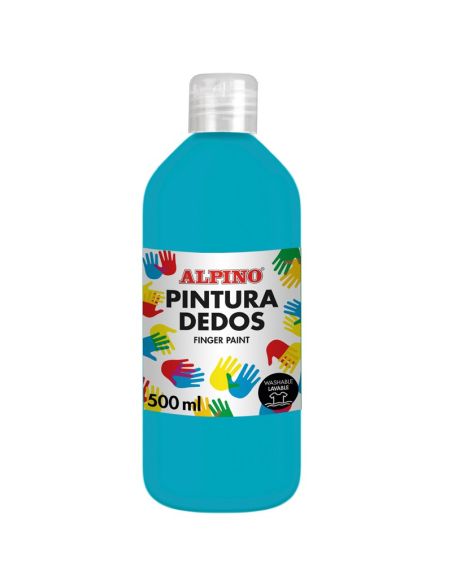 Pintura Dedos Alpino 250Ml Azul Cyan