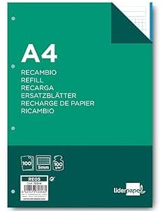 Recambio Folio Vert 100H Horizontal 4 Anillas