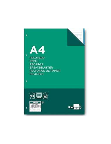 Recambio Folio Vert 100H Horizontal 4 Anillas|Libreriasalesiana