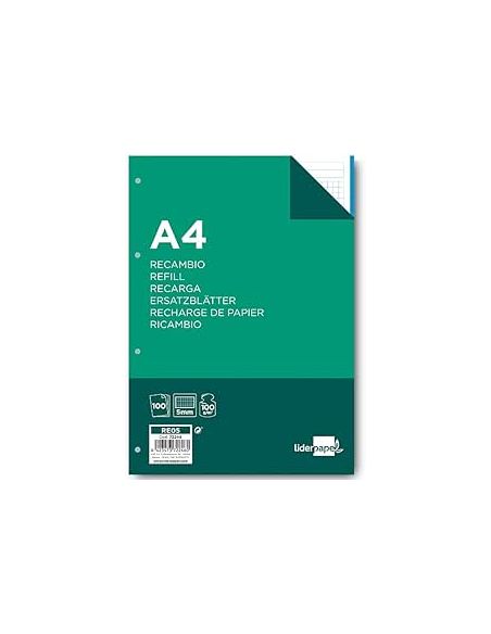 Recambio Folio Vert 100H Horizontal 4 Anillas|Libreriasalesiana
