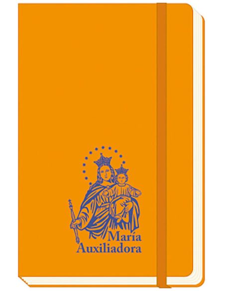 Libreta Notas Maria Auxiliadora naranja|Libreriasalesiana