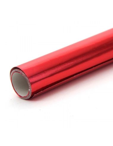 Papel Metalizado Rollo 1X3M Rojo