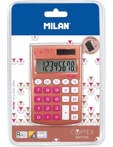 Calculadora Milan 8 Digitos Copper Pocket