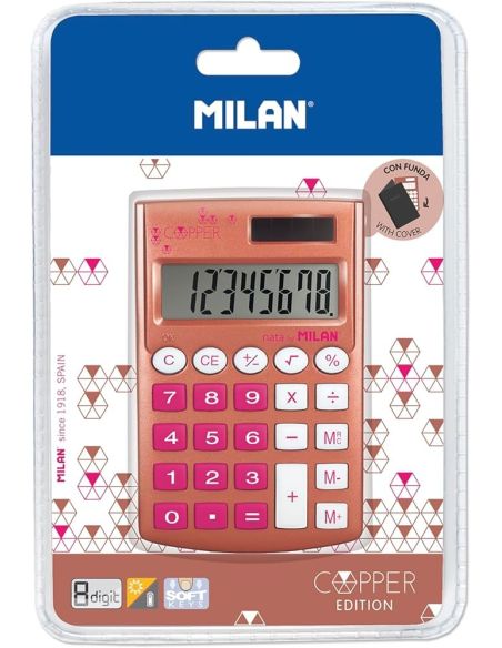 Calculadora Milan 8 Digitos Copper Pocket
