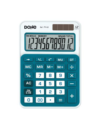 Blister Calculadora Mediana Azul 12 Dig Dohe