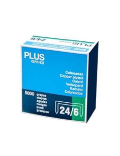 Grapas Plus Office 22/6-24/6 Cobreadas 1000Ud/Caja