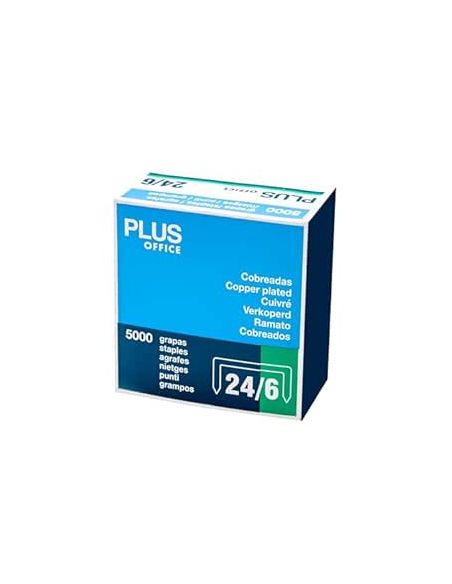 Grapas Plus Office 22/6-24/6 Cobreadas 1000Ud/Caja