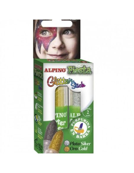 Maquillaje Glitter Stick Blister Oro Y Plata